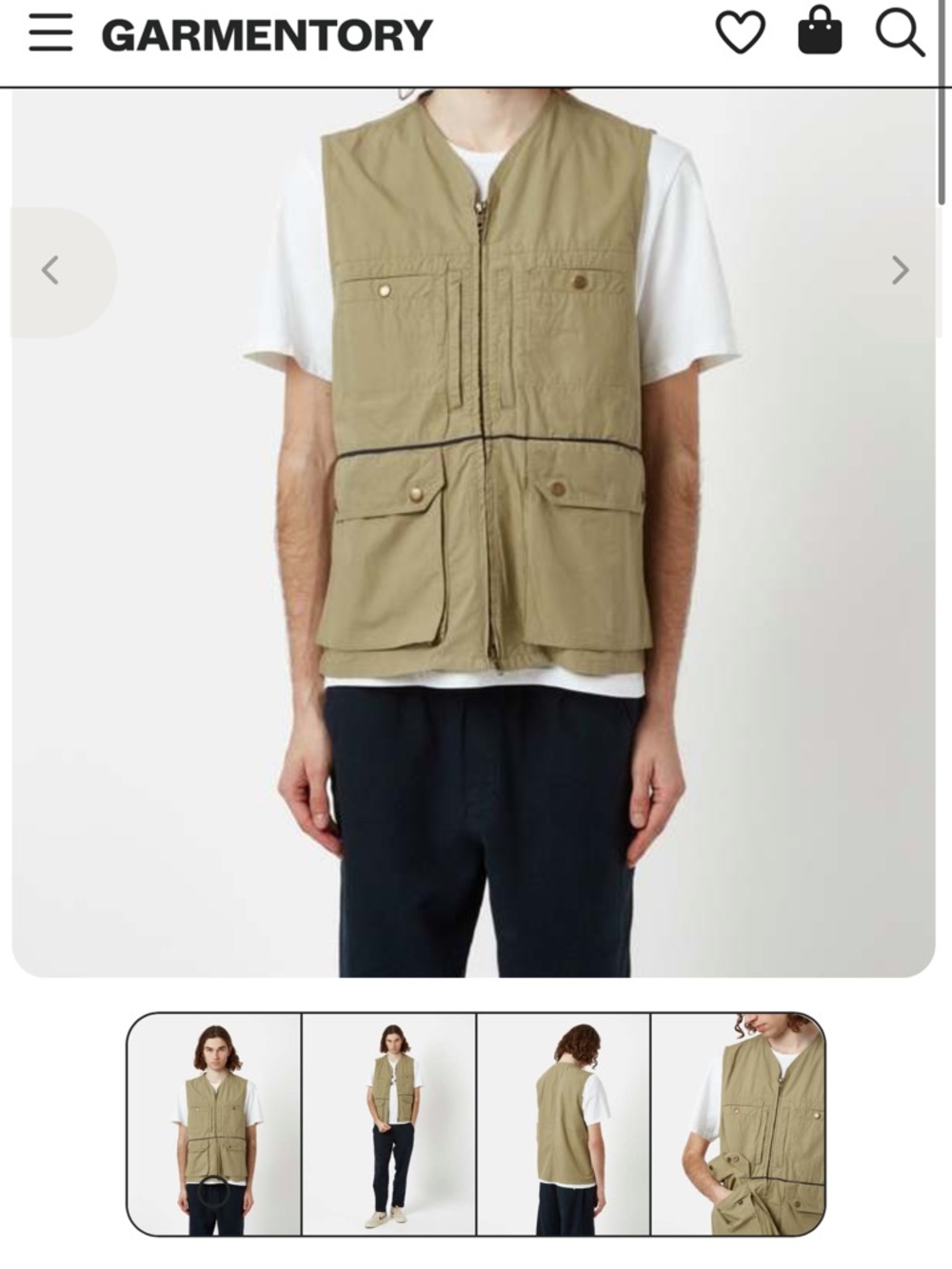Men's Chore Vest Jacket - Olive